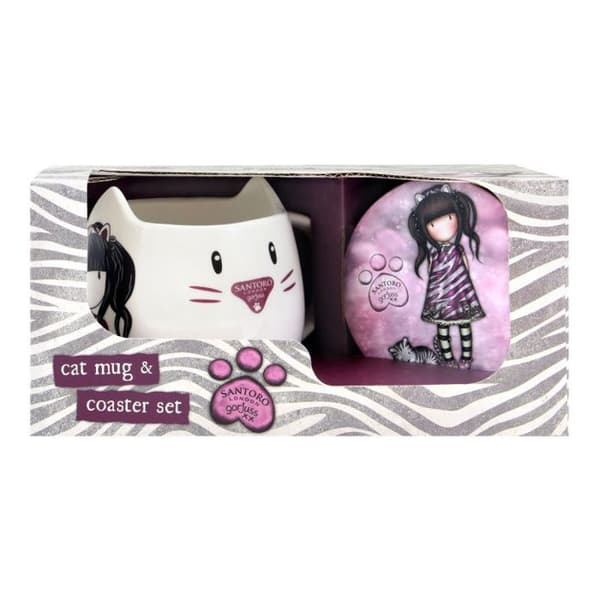 Safta - 1168GJ02 - Artikel, Gorjuss Ruby Wild unisex barnkopp och glasunderlägg set, flerfärgad, M