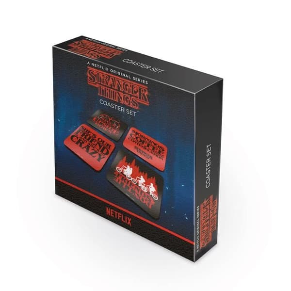 Stranger Things Red Quotes Coaster - Set om 4