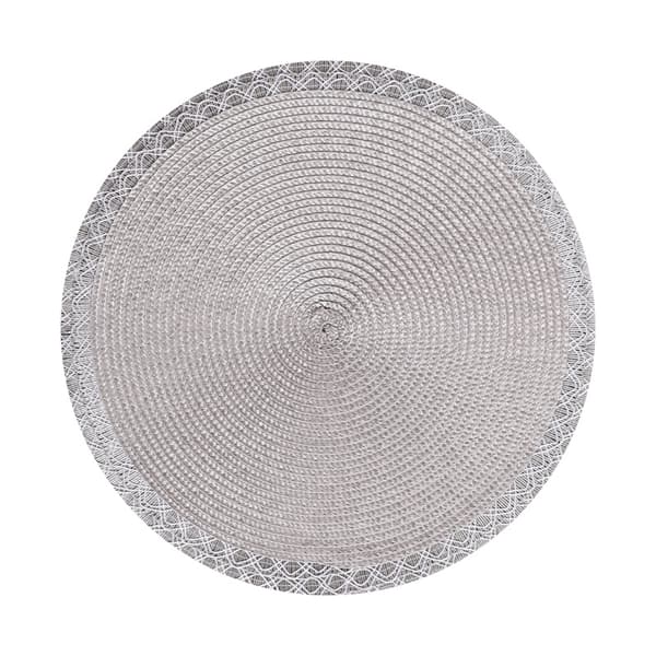 INF Set med 8 bordstabletter, PVC-bordstabletter för matbord Silver