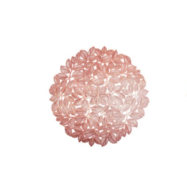INF Sæt med 6 Dækkeservietter Elegant Blad Design Rose guld