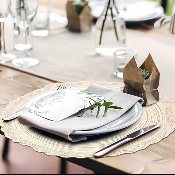 INF Set med 6 bordstabletter Beige