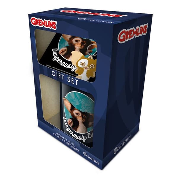 Gremlins - farligt söt mugg, glasunderlägg och nyckelring presentset