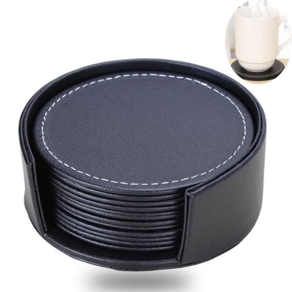 TD® Underlägg Utsökt läderunderlägg Set Halkfri värmeisolering Liten bordstablett Creative P Tea Underlägg