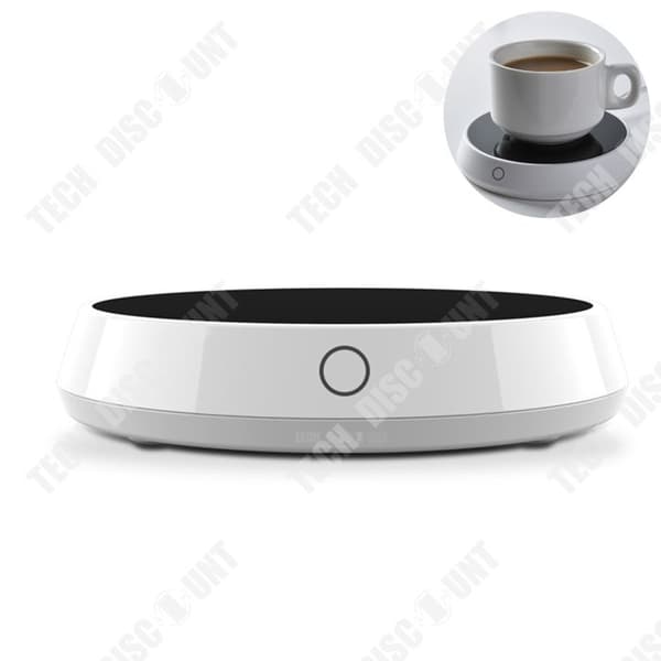 TD® Uppvärmd Coaster Termisk Base Skrivbord Keramisk Mjölkvärmare Bordsmatta Cup Gravity Värmedyna