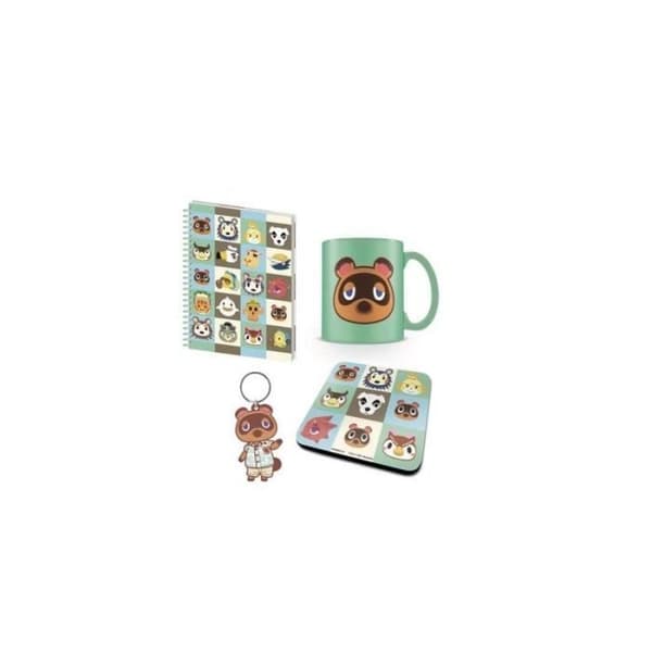 Animal Crossing presentset - Nintendo - Mugg, anteckningsbok, underlägg och nyckelring