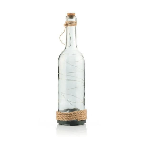 Dekorativ Flaska - Ej specificerat - LED - Gult Glas - Korkpropp - 10 Varmvita LED-ljus