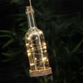 Miniatyrbild 1 av 2: Dekorativ Flaska - Ej specificerat - LED - Gult Glas - Korkpropp - 10 Varmvita LED-ljus