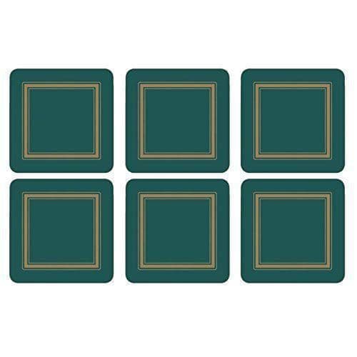 Underlägg - Pimpernel - X0010268044 - Förpackning med 6 - Fyrkantig - Smaragdgrön