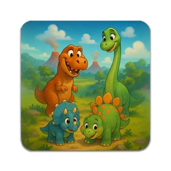 2 ST Barn Tecknade Dinosaurier Underlägg