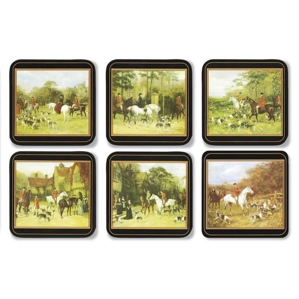 Set av underlägg - Pimpernel - Tally Ho - 6 olika design - Värmebeständig - Flera färger