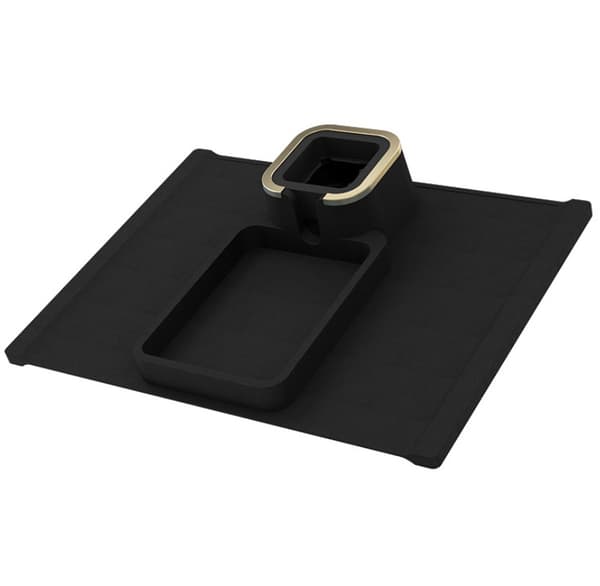 INF Silikon Soffa Underlägg: Dryck & Snacksbricka Svart