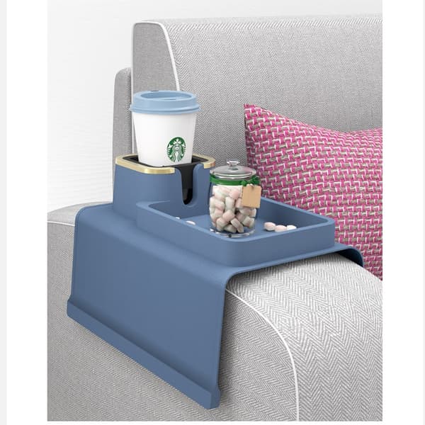 INF Silikon Soffa Underlägg: Dryck & Snacksbricka Blå