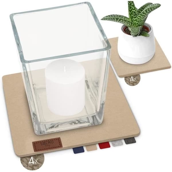 Jag designar stora små runda filtunderlägg Set om 8 för vaser Glasögon Blommor 20cm