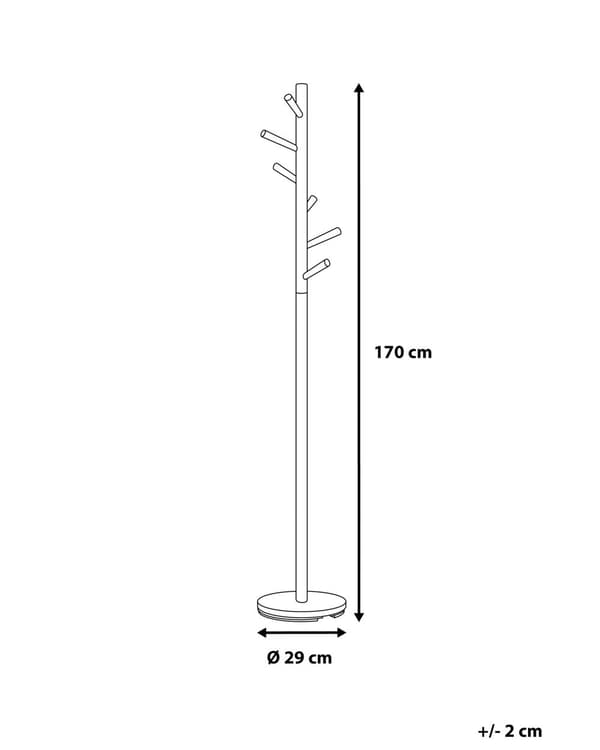 Sort Fyrretræ Knagerække 170 cm til Gangen til Frakker Moderne Stil