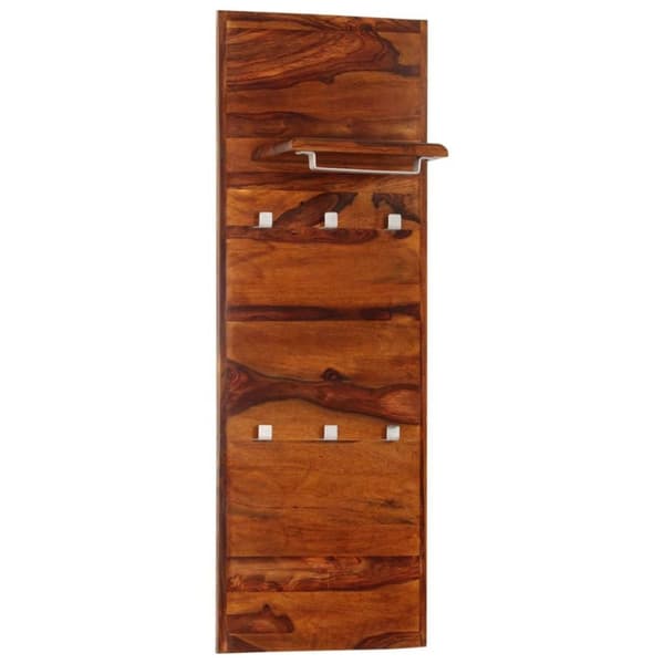 vidaXL knagerække massivt sheeshamtræ 118 x 40 cm