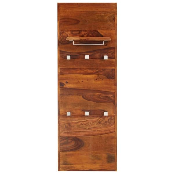 vidaXL knagerække massivt sheeshamtræ 118 x 40 cm