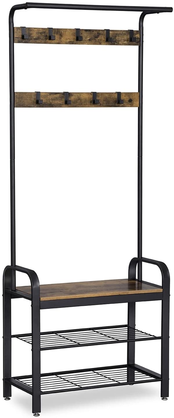 Klädhängare med Skohyllor / Sittbänk