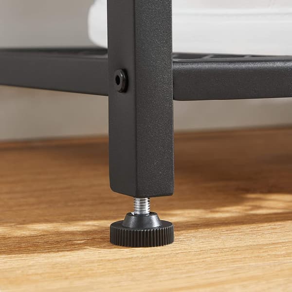 XL Klädhängare med skohyllor och sittbänk - Industriell design brun/svart