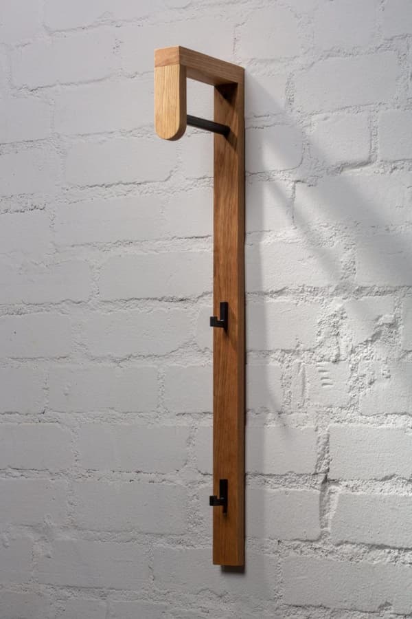 Garderobestang WOODY, oliebehandlet eg