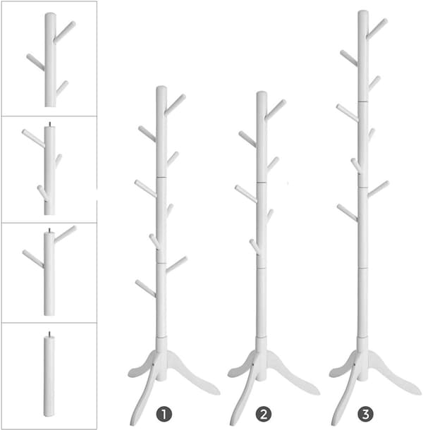 Klädhängare Träd Tamburmajor 175 cm - Trä Vit