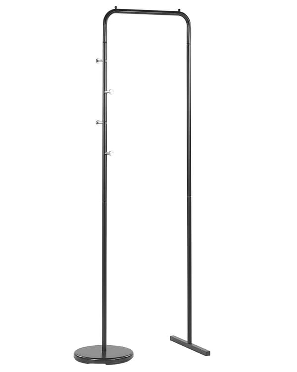 Klesstang Svart Metall 175 x 50 cm Frittstående Stativ