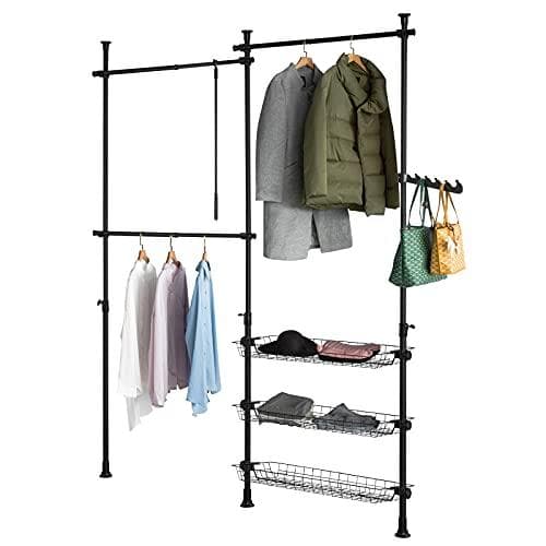 Rootz Telescopic Garderob Organizer - Hängskena - Klädställ Förvaringshyllor