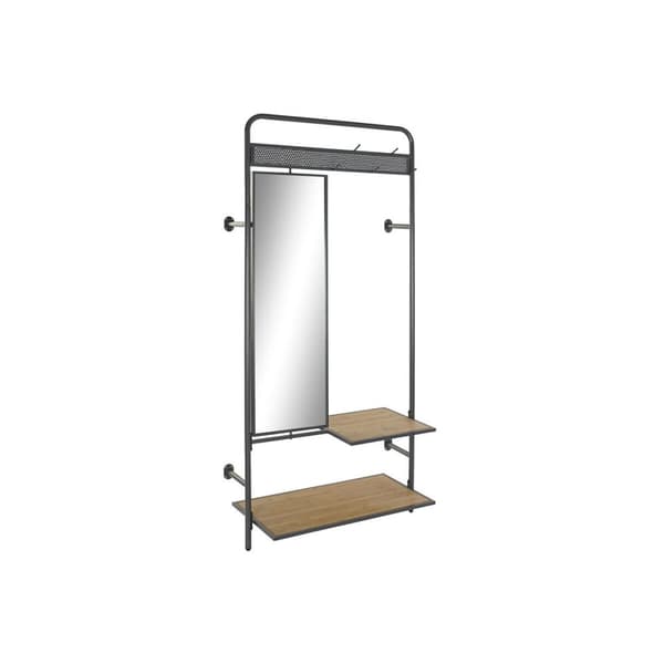 Hallipöytä DKD Home Decor Peili Metalli Puu Ruskea Tumman harmaa (84,5 x 40 x 187 cm)