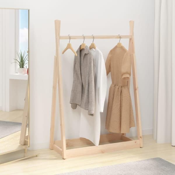 vidaXL Vaateteline 100x45x150 cm täysi mänty