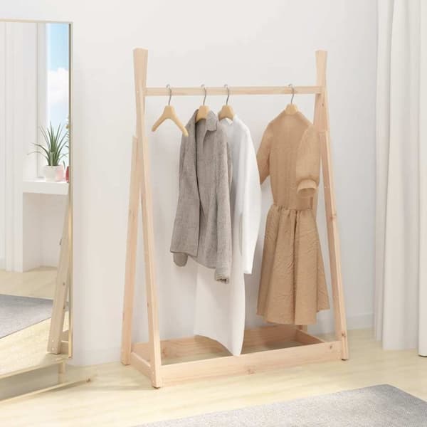 vidaXL Vaateteline 100x45x150 cm täysi mänty