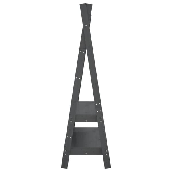 vidaXL tøjstativ 100x45,5x150 cm massivt fyrretræ grå