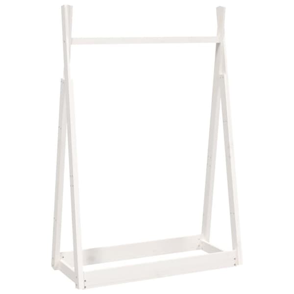 vidaXL tøjstativ 100x45x150 cm massivt fyrretræ hvid
