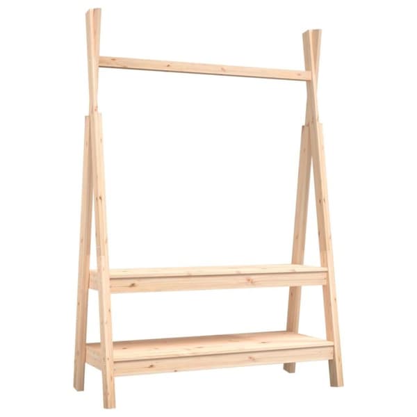 vidaXL Vaateteline 100x45,5x150 cm täysi mänty