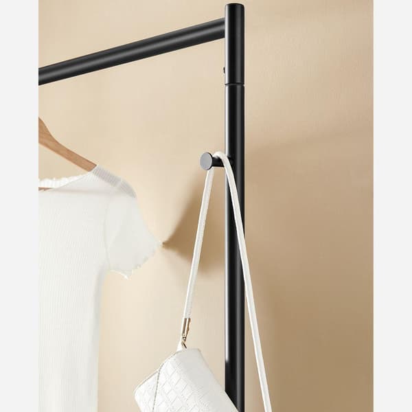 Rootz-vaateteline - Vaateteline - Vaateteline - Seisova vaateteline - Kenkäteline - Teräs - Musta - 115 x 45 x 168,5 cm