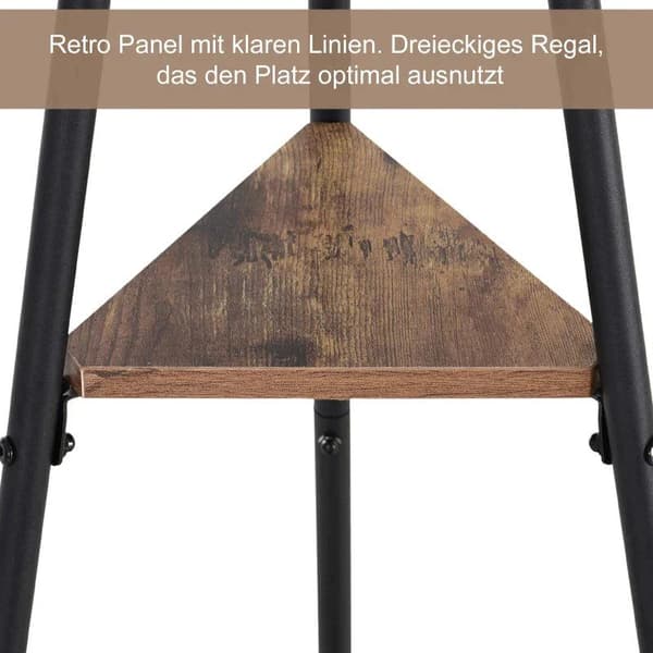 Rootz Coat Stand - Tøjstativ - 6 kroge - Metal - Sort - 32,5 x 45,5 x 182 cm