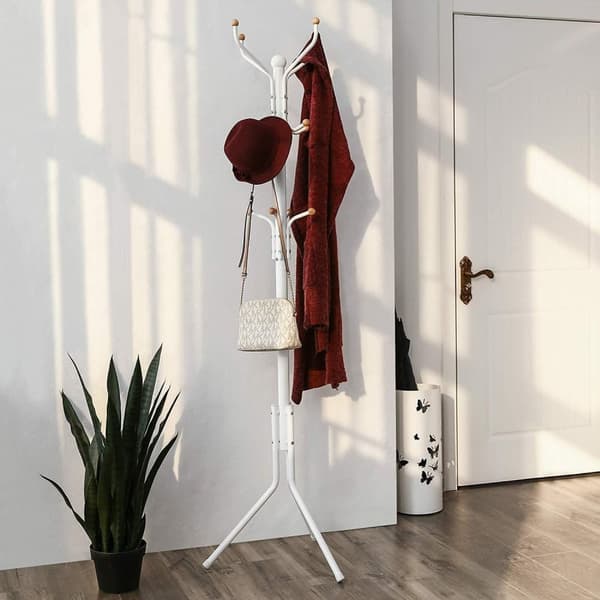 Rootz Tree Knagerække - 12 kroge - Træhænger - Knagerækker - Tøjstativ - Højde 182 cm - Metal - Hvid