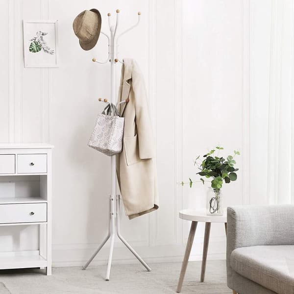 Rootz Tree Knagerække - 12 kroge - Træhænger - Knagerækker - Tøjstativ - Højde 182 cm - Metal - Hvid