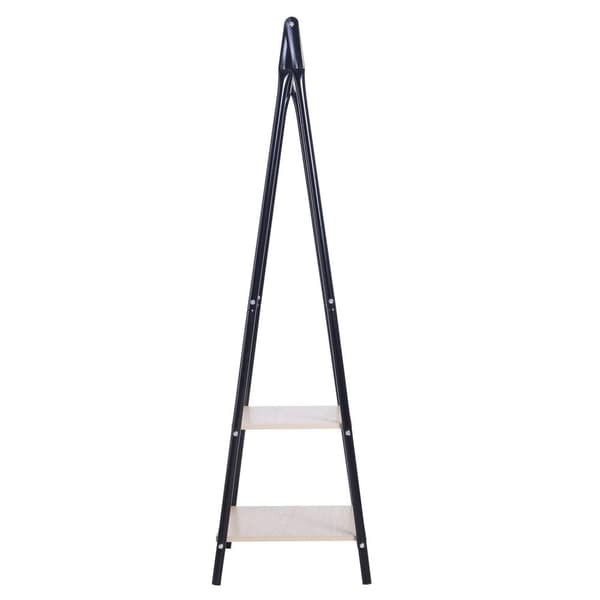 Rootz Vaateteline - Musta - Suunniteltu puu, Teräs - 25,19 cm x 16,73 cm x 58,66 cm