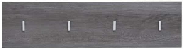 Rootz Wall Panel - Hanging Board - Coat Hookboard - Entryway Organizer - Wall Mount Rack - Storage Plaque - Decor Board - Sardegna Smoked Silver - 80