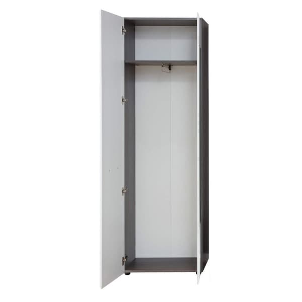Rootz Wardrobe - Closet - Clothes Cabinet - Storage Unit - Organizer - Apparel Armoire - White - 60 x 191 x 35 cm
