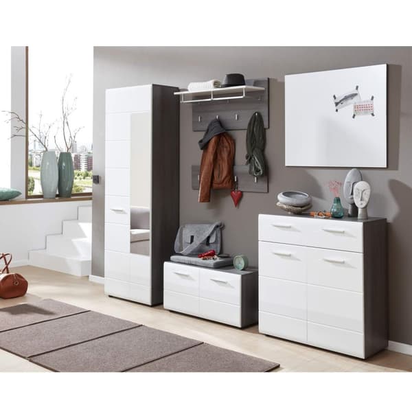 Rootz Wardrobe - Closet - Clothes Cabinet - Storage Unit - Organizer - Apparel Armoire - White - 60 x 191 x 35 cm