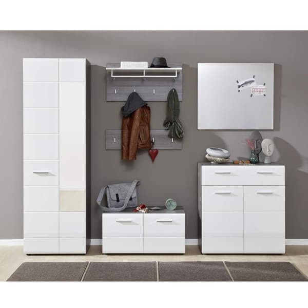 Rootz Wardrobe - Closet - Clothes Cabinet - Storage Unit - Organizer - Apparel Armoire - White - 60 x 191 x 35 cm
