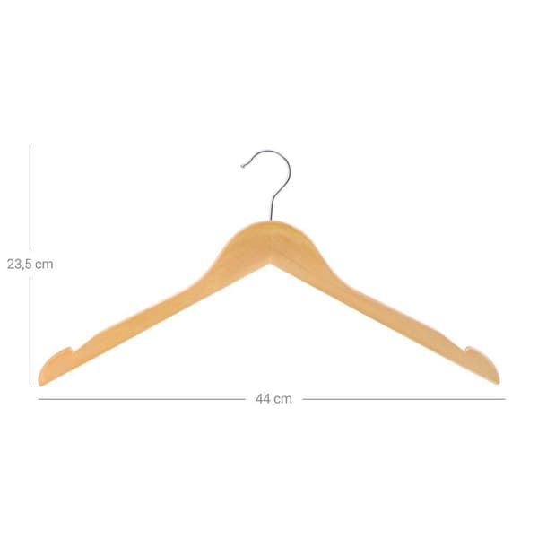Rootz-ripustin - Puinen ripustin - Vaateripustin - 20 ripustimen sarja - Takinripustin - Vaateripustin - Vaateripustin - Massiivipuu - Luonnollinen -
