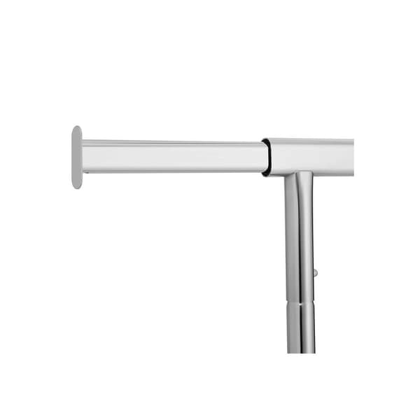 Rootz Tøjstativ - Heavy Duty Metal - Robust - Glat glidning - Praktisk - Pladsbesparende - Opbevaringsplads - PP rulle - Sølv - 117 x 58,5 x 18 cm