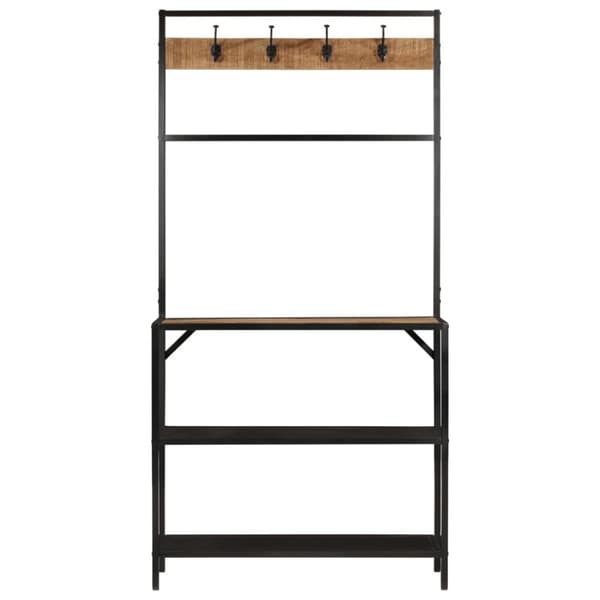 vidaXL knagerække 90x35x180 cm massivt mangotræ og jern