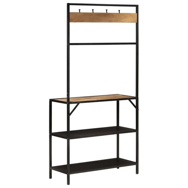 vidaXL Stumtjener 90x35x180 cm heltre mango og jern