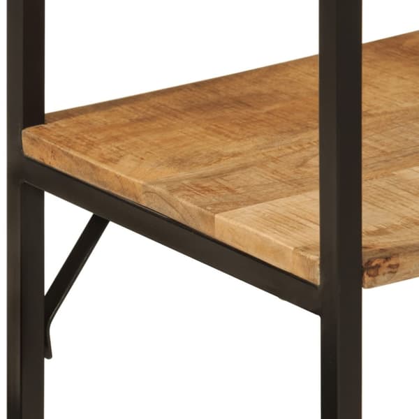 vidaXL Klädställning med hyllor 90x40x190 cm massivt mangoträ och järn