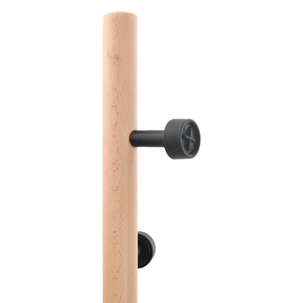 vidaXL stumtjener 177 cm pulverlakeret jern sort