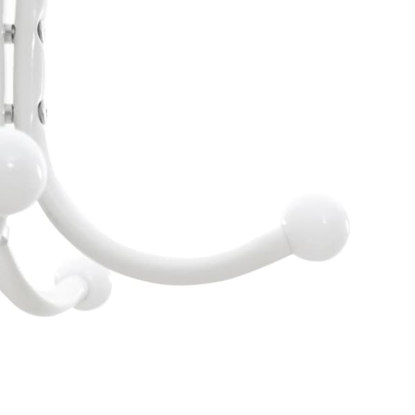vidaXL Klädställning med paraplyställ vit 180 cm pulverlackerat järn