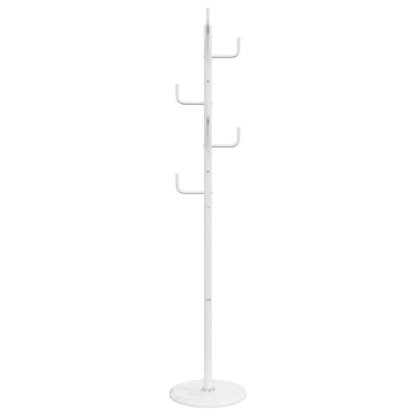 vidaXL Klädhängare vit 183 cm pulverlackerat järn