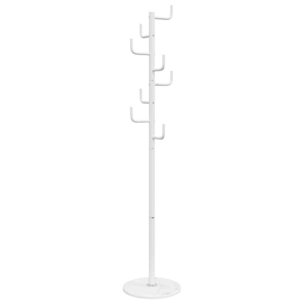 vidaXL Klädhängare vit 183 cm pulverlackerat järn